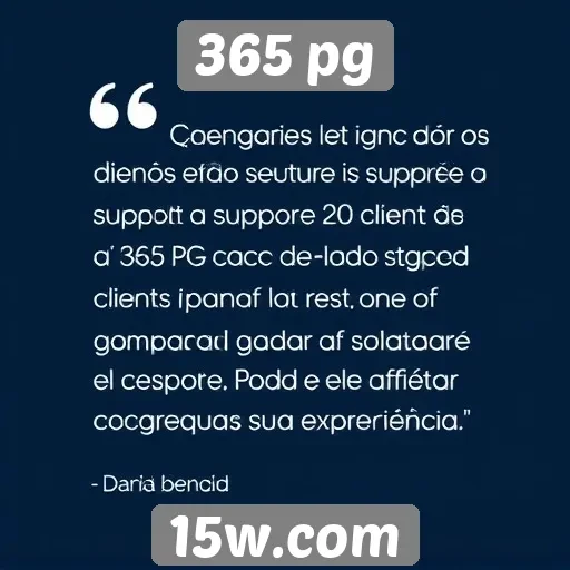 Feedback dos usuários sobre o suporte ao cliente do 365 pg